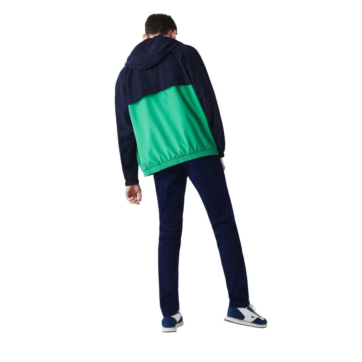 Navy - Back - Lacoste Mens Gabardine Stretch Slim Trousers