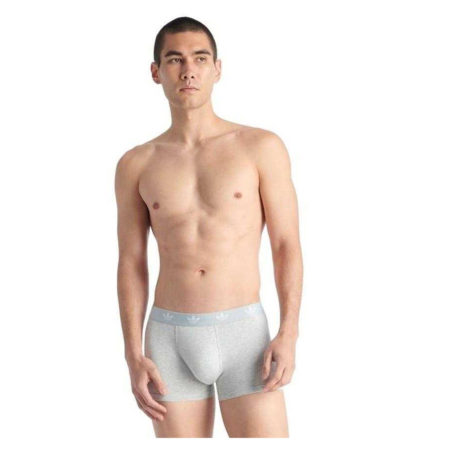 White-Grey-Black - Side - Adidas Mens Originals Boxer Briefs (Pack of 3)