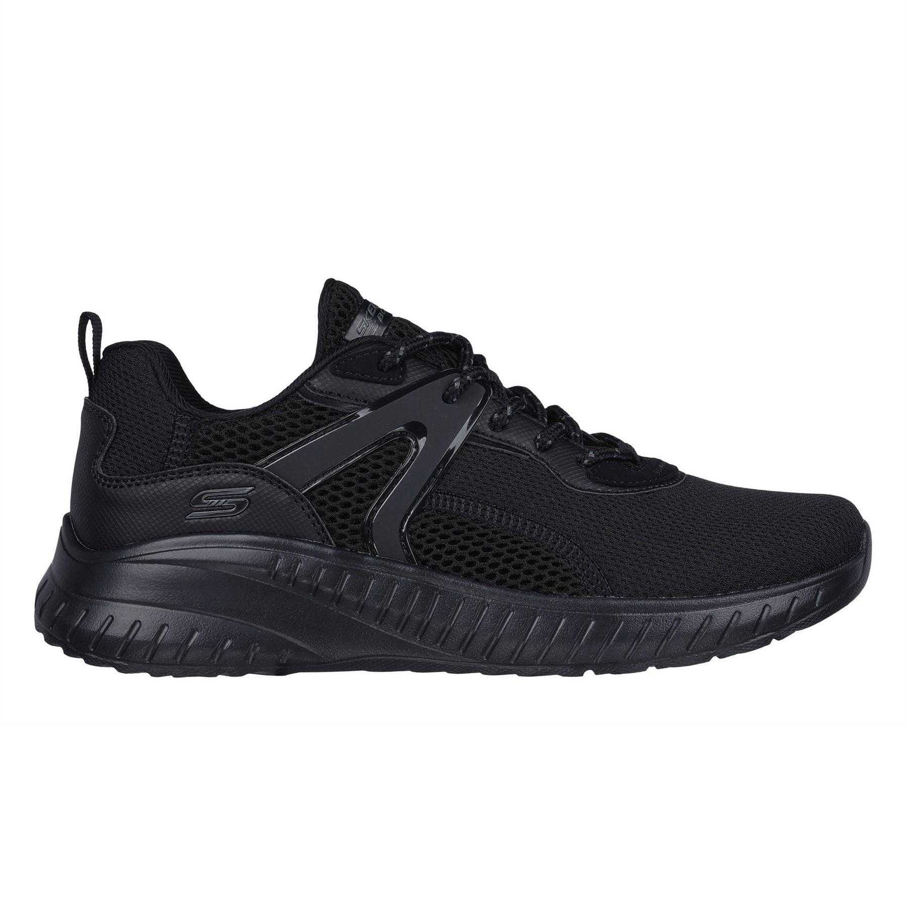 Black - Side - Skechers Womens-Ladies Bobs Squad Chaos Trainers