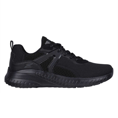Black - Side - Skechers Womens-Ladies Bobs Squad Chaos Trainers