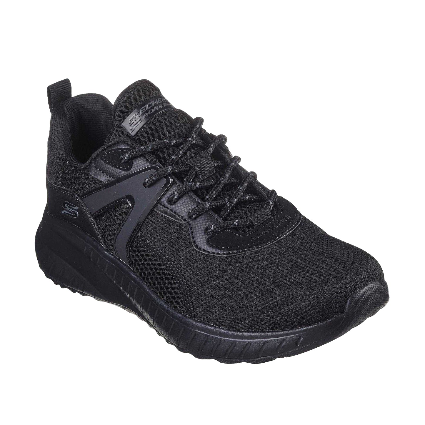 Black - Front - Skechers Womens-Ladies Bobs Squad Chaos Trainers