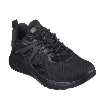 Black - Front - Skechers Womens-Ladies Bobs Squad Chaos Trainers