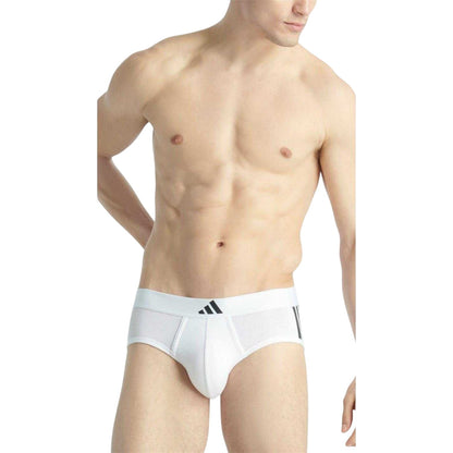 White-Black - Back - Adidas Mens Plain Briefs (Pack of 2)