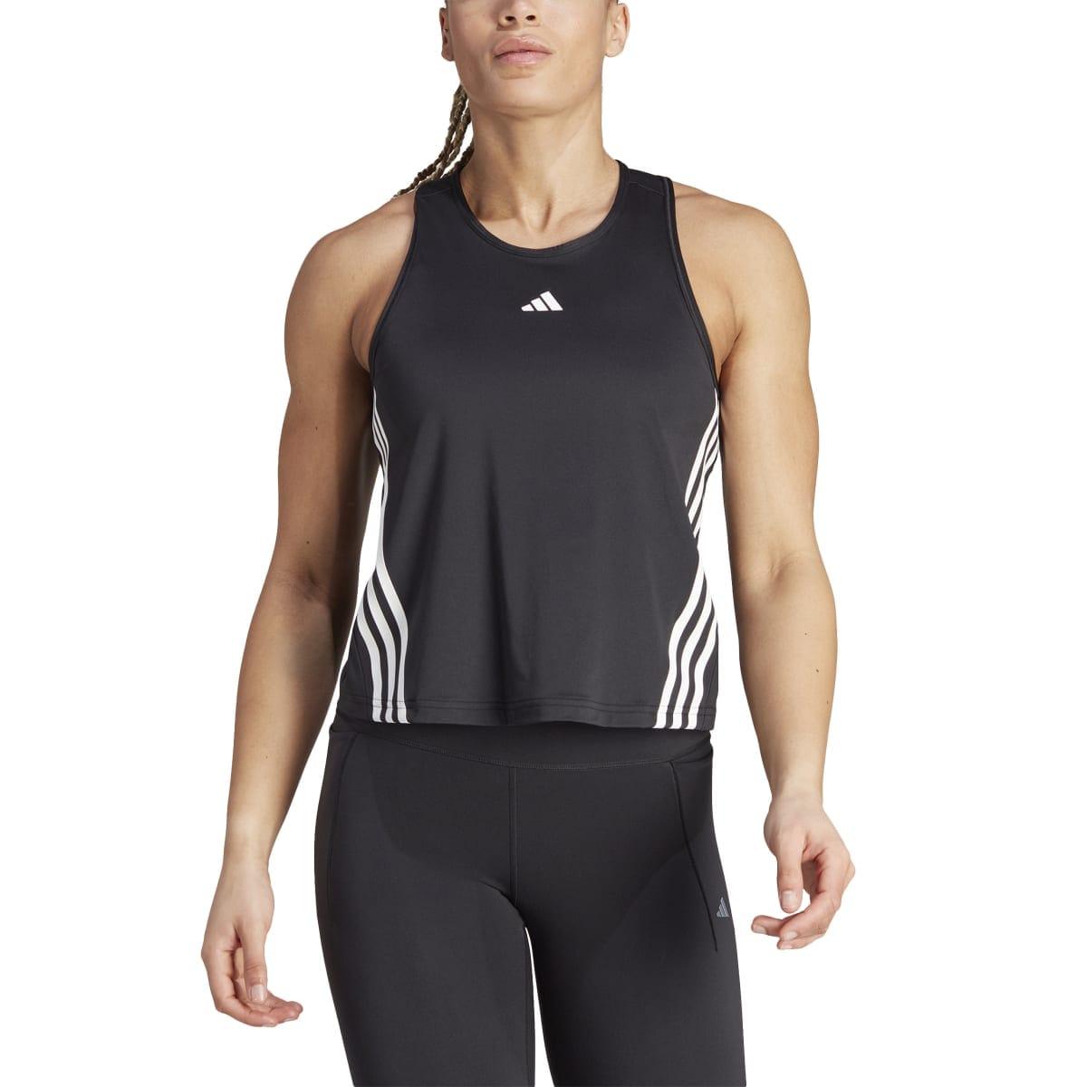 Black-White - Lifestyle - Adidas Womens-Ladies Hyperglam Aeroready Tank Top