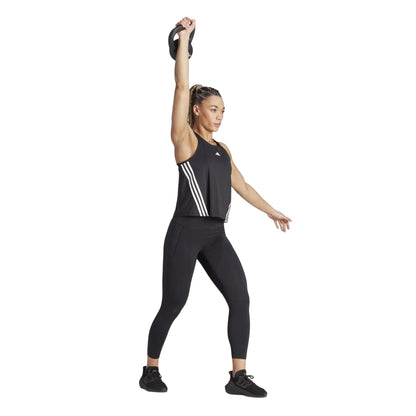 Black-White - Pack Shot - Adidas Womens-Ladies Hyperglam Aeroready Tank Top