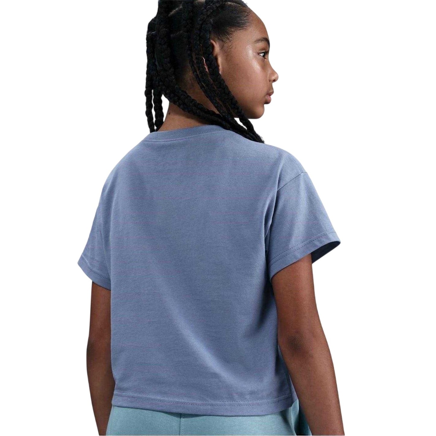 Indigo - Back - Nike Girls Swoosh Regular T-Shirt