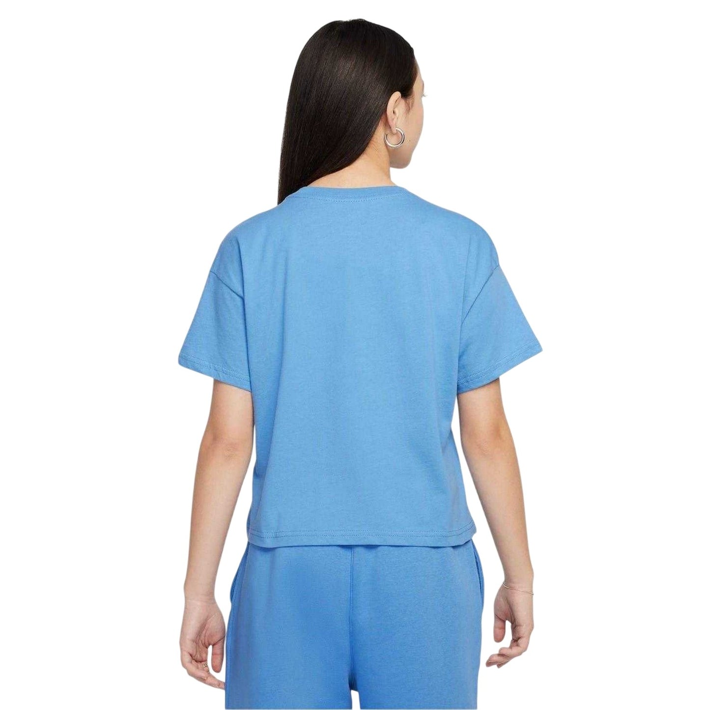 Blue - Back - Nike Girls Swoosh Regular T-Shirt