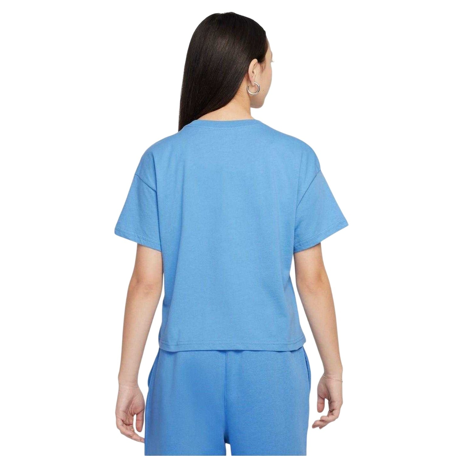 Blue - Back - Nike Girls Swoosh Regular T-Shirt