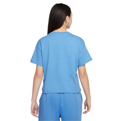 Blue - Back - Nike Girls Swoosh Regular T-Shirt