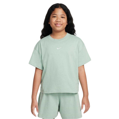 Green - Front - Nike Girls Swoosh Regular T-Shirt