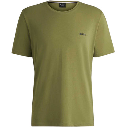 Mid Green - Front - Boss Mens Mixmatch Crew Neck Short-Sleeved T-Shirt