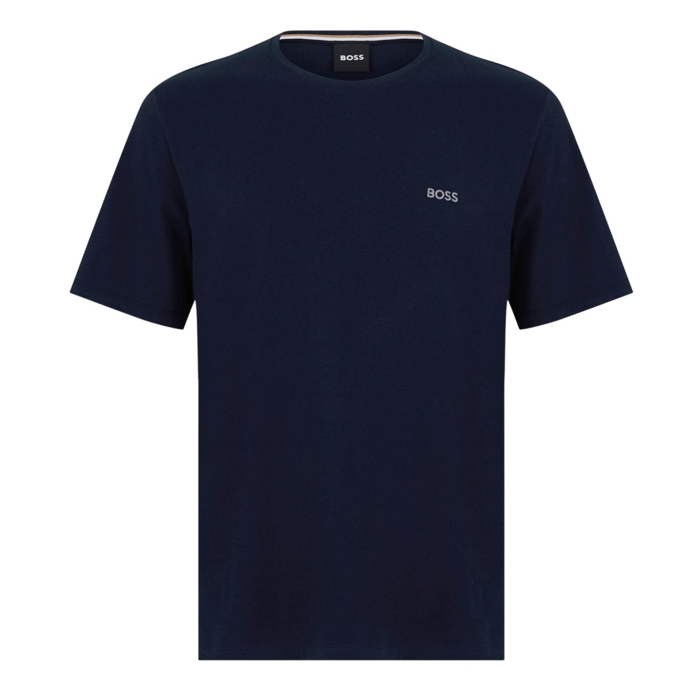 Navy - Front - Boss Mens Mixmatch Crew Neck Short-Sleeved T-Shirt