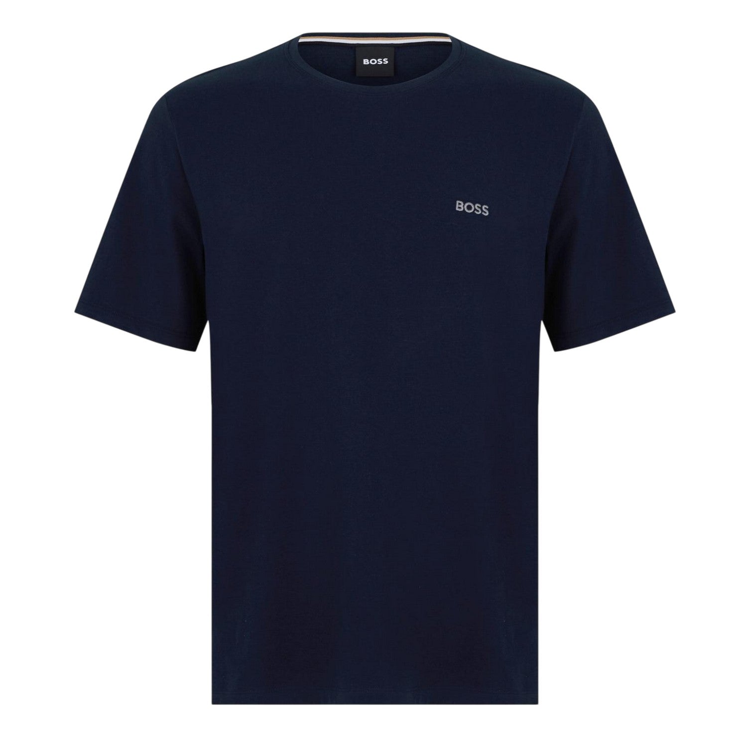 Navy - Front - Boss Mens Mixmatch Crew Neck Short-Sleeved T-Shirt