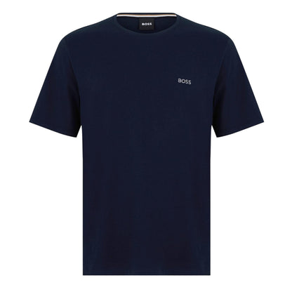 Navy - Front - Boss Mens Mixmatch Crew Neck Short-Sleeved T-Shirt