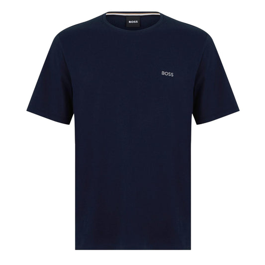 Navy - Front - Boss Mens Mixmatch Crew Neck Short-Sleeved T-Shirt