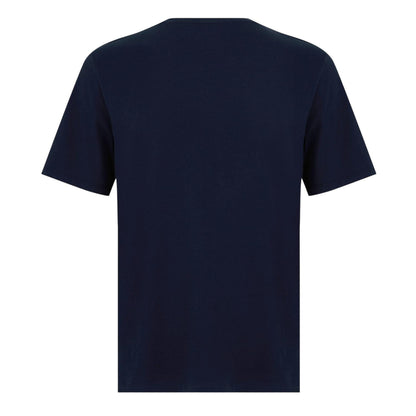 Navy - Back - Boss Mens Mixmatch Crew Neck Short-Sleeved T-Shirt