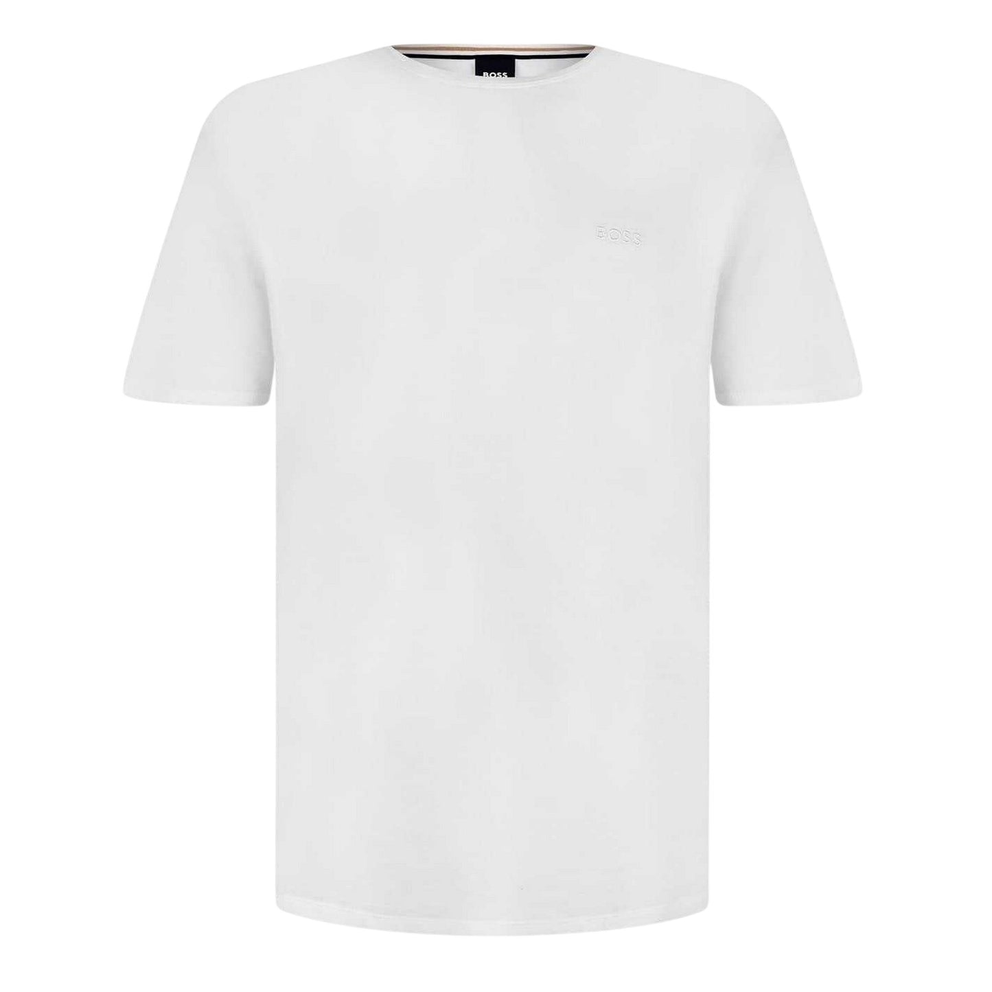 White - Front - Boss Mens Mixmatch Crew Neck Short-Sleeved T-Shirt