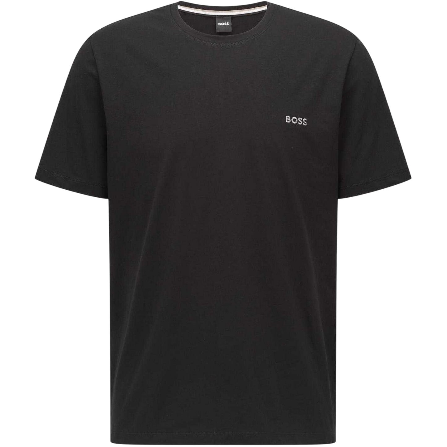 Black - Front - Boss Mens Mixmatch Crew Neck Short-Sleeved T-Shirt
