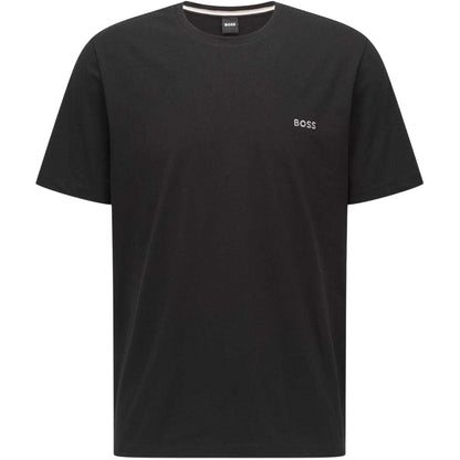 Black - Front - Boss Mens Mixmatch Crew Neck Short-Sleeved T-Shirt
