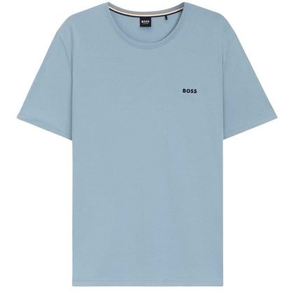 Blue - Front - Boss Mens Mixmatch Crew Neck Short-Sleeved T-Shirt