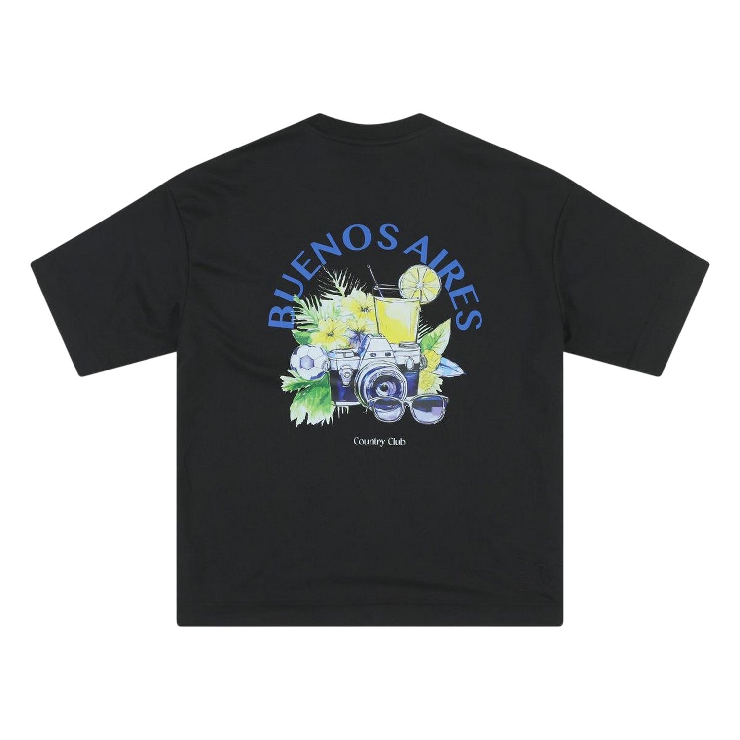 Black - Back - Rose London Mens Buenos T-Shirt