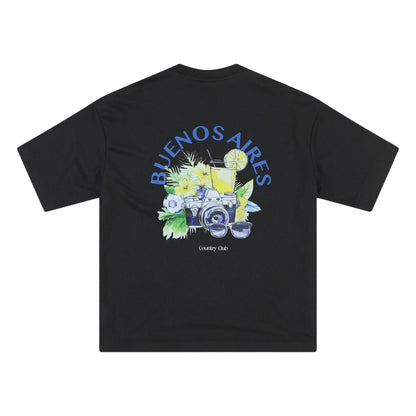 Black - Back - Rose London Mens Buenos T-Shirt