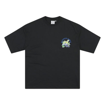 Black - Front - Rose London Mens Buenos T-Shirt
