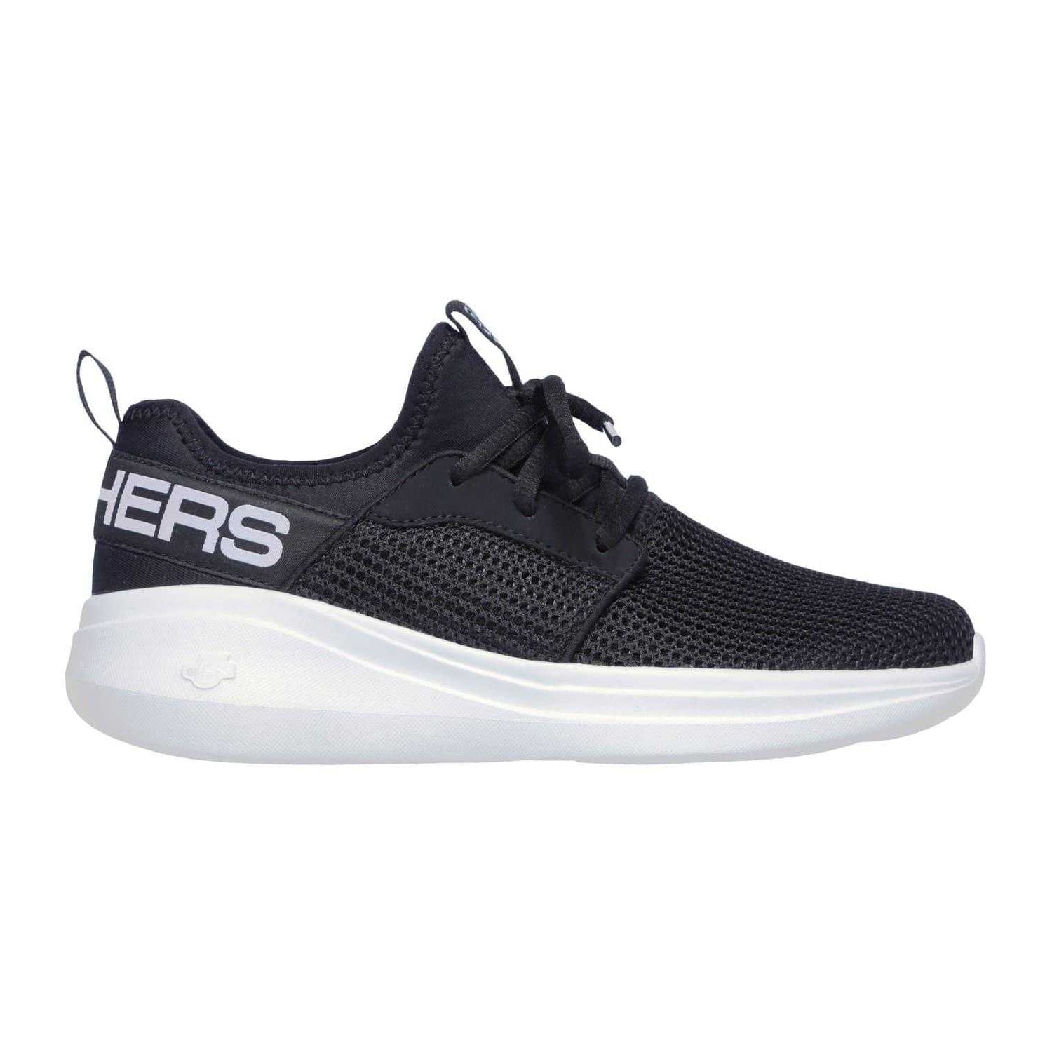 Black-White - Side - Skechers Womens-Ladies Go Run Fast Low Cut Trainers