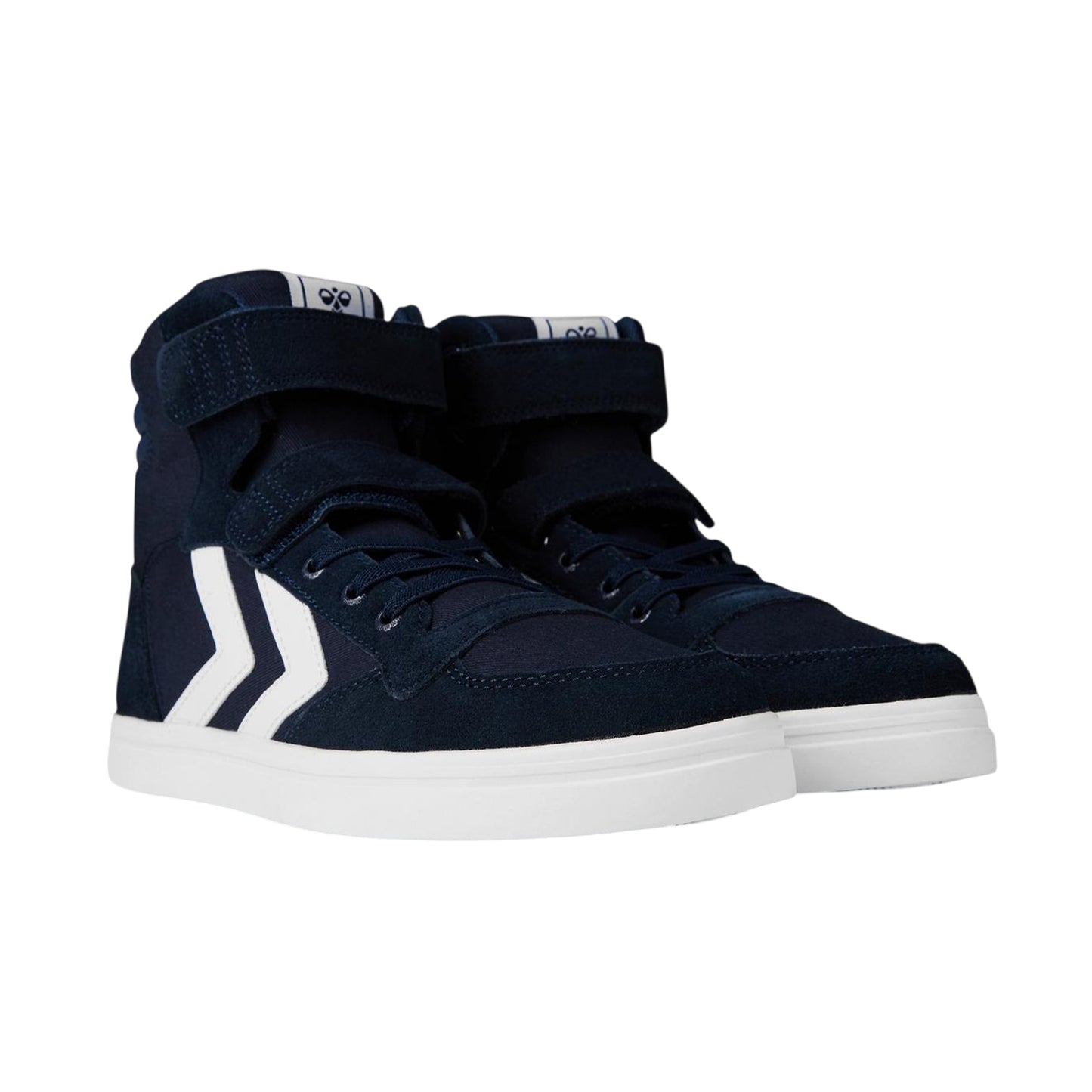 Dress Blue - Front - Hummel Womens-Ladies Stadil Chevron Stripe Leather Trainers
