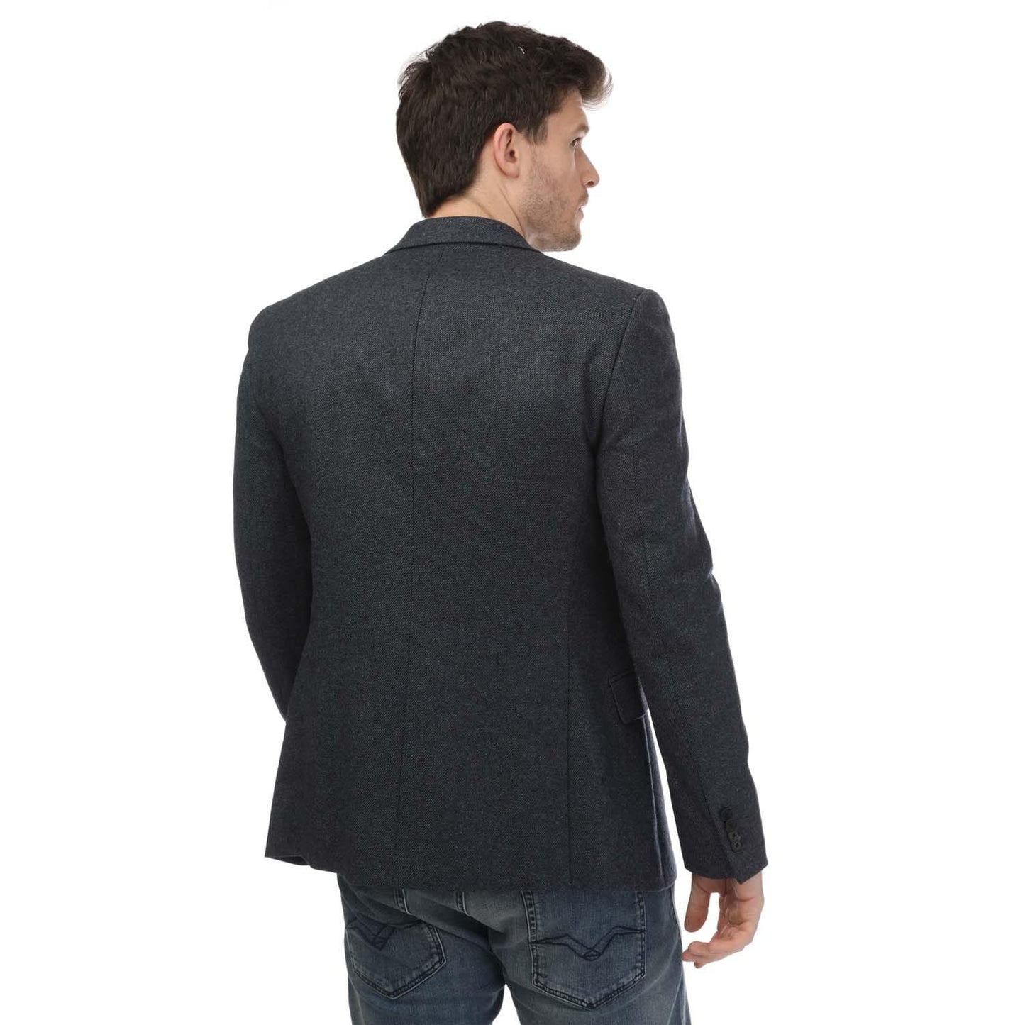 Navy - Back - Ted Baker Mens Arthurj Wool Blend Suit Jacket