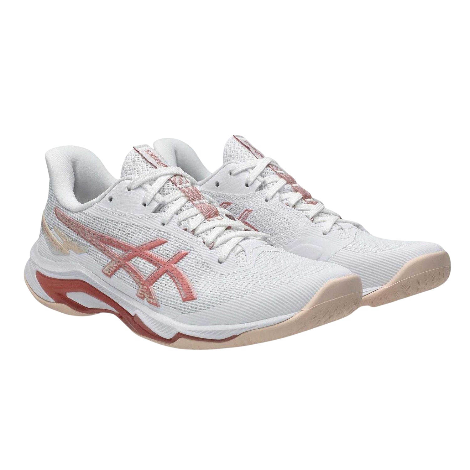 White-Rose - Front - Asics Womens-Ladies Netburner Ballistic Shoes