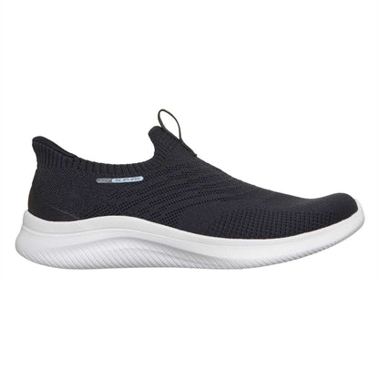 Navy - Side - Skechers Womens-Ladies Ultra Flex Flat Trainers