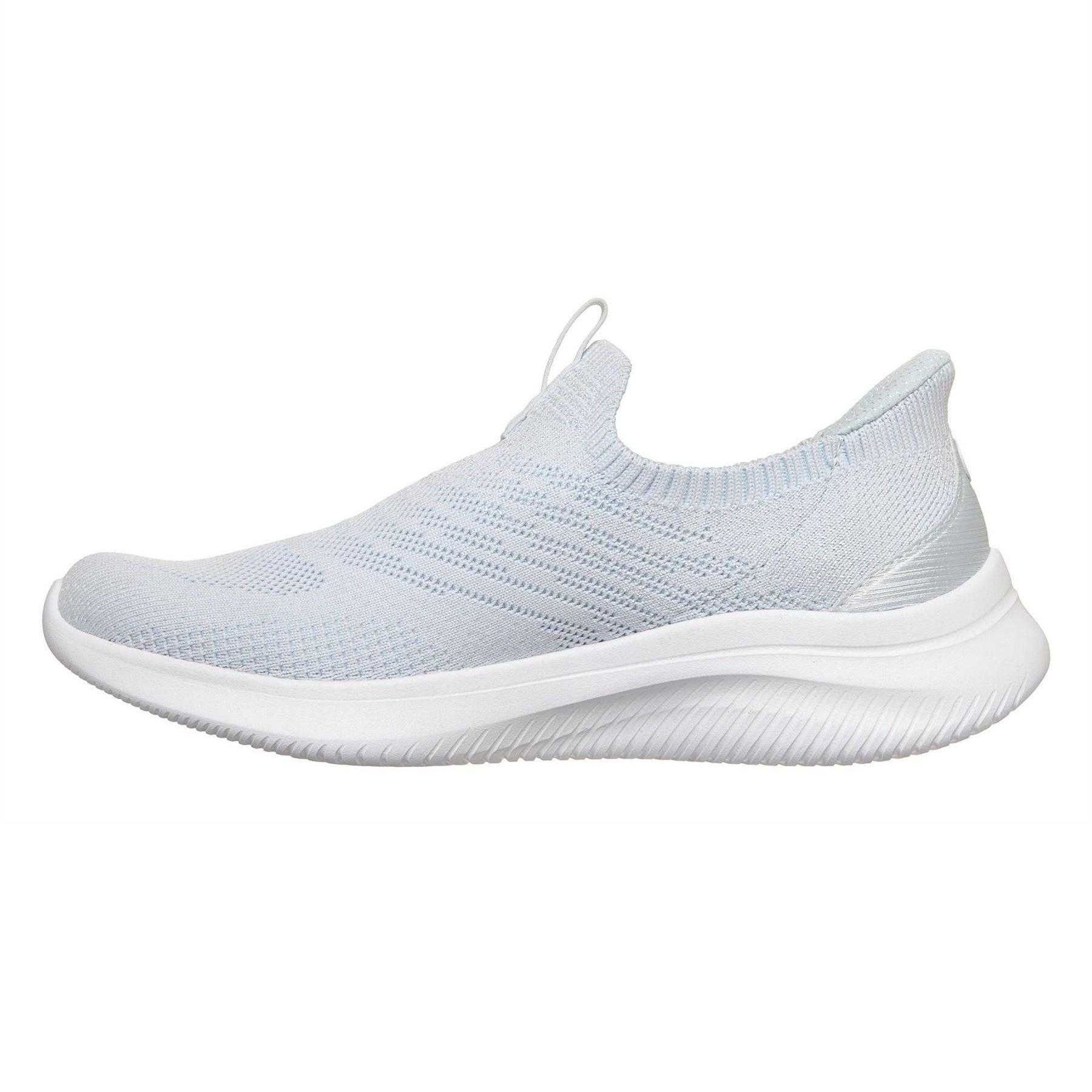Light Blue - Side - Skechers Womens-Ladies Ultra Flex Flat Trainers
