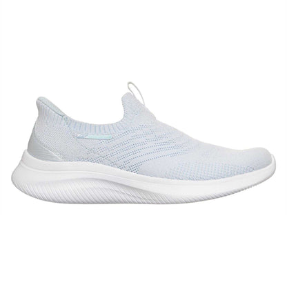 Light Blue - Lifestyle - Skechers Womens-Ladies Ultra Flex Flat Trainers