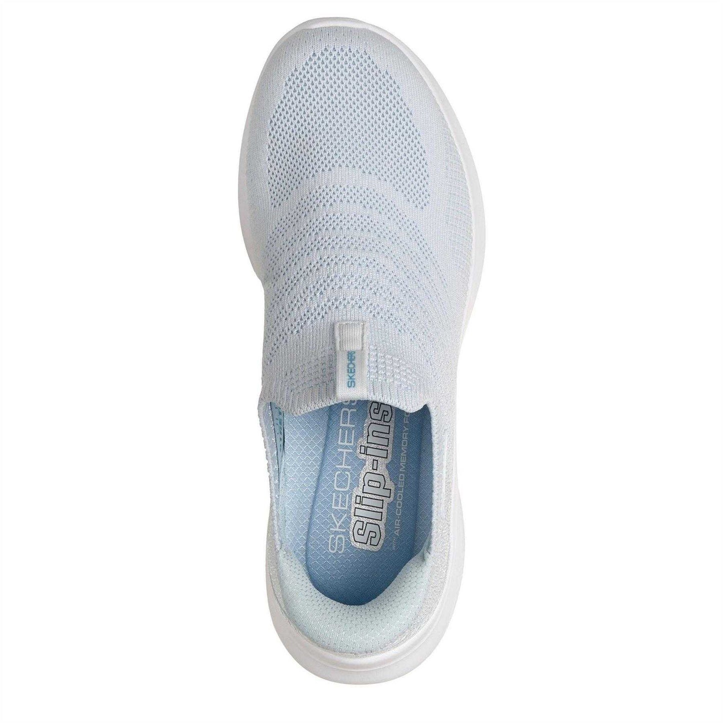 Light Blue - Pack Shot - Skechers Womens-Ladies Ultra Flex Flat Trainers