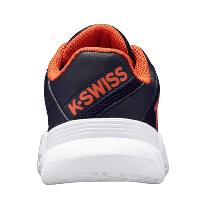 Black-Orange - Back - K-Swiss Womens-Ladies Court Express Omni Leather Tennis Shoes