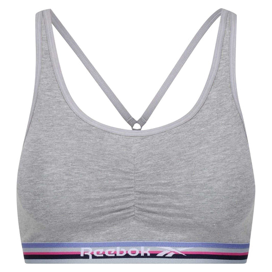Grey Marl Marl - Front - Reebok Womens-Ladies Jackie Sports Bra