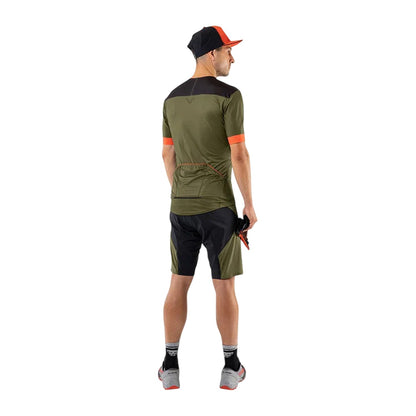 Moss - Back - Dynafit Mens Colour Block Cycling Jersey