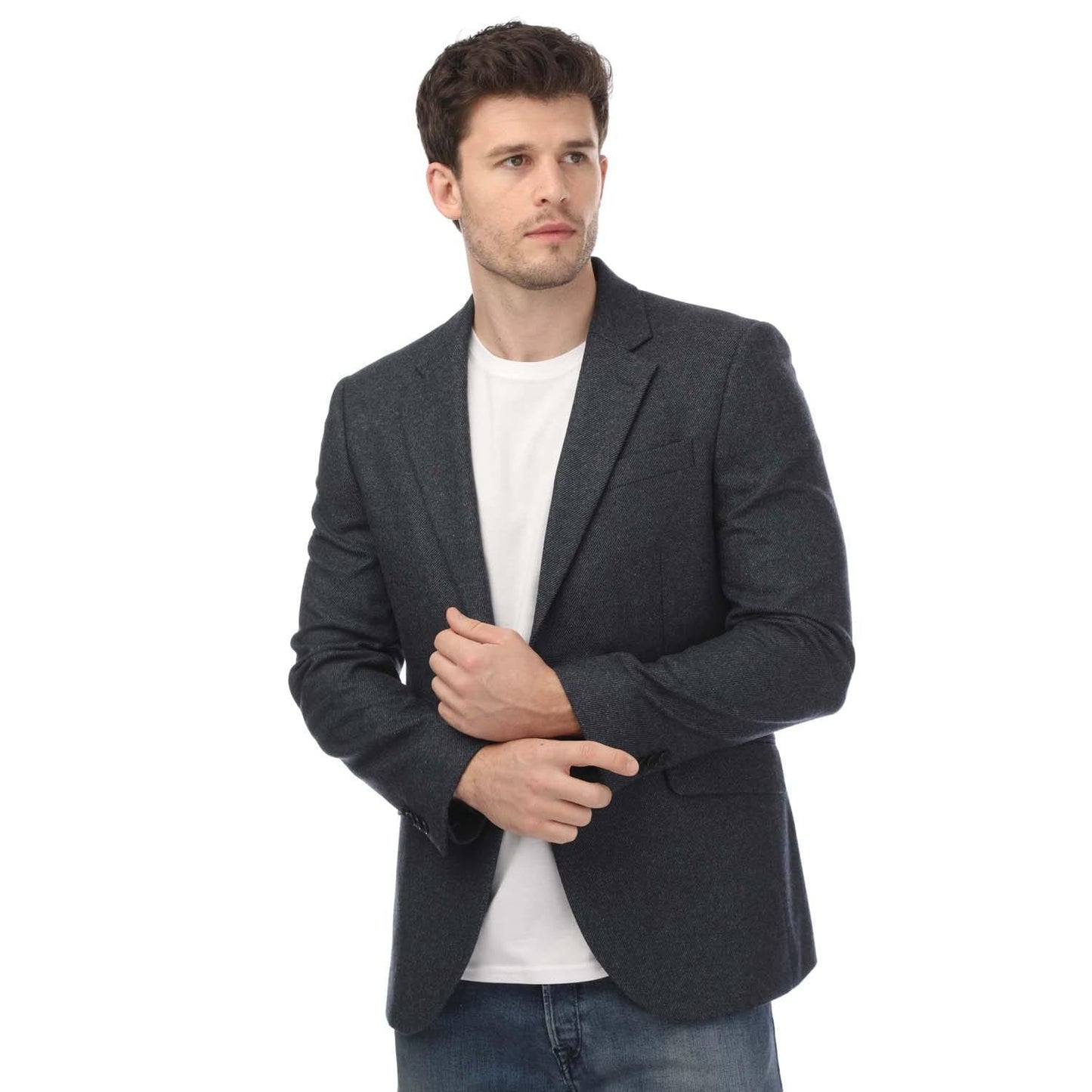 Navy - Front - Ted Baker Mens Arthurj Wool Blend Suit Jacket
