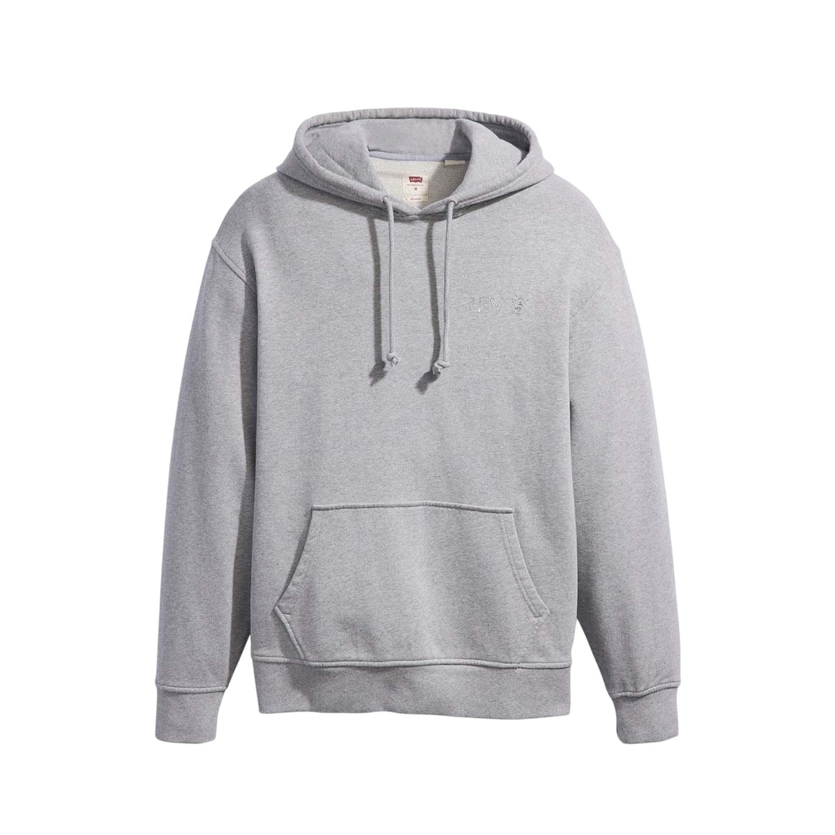 Grey Marl - Front - Levis Mens Graphic Relaxed Fit Hoodie