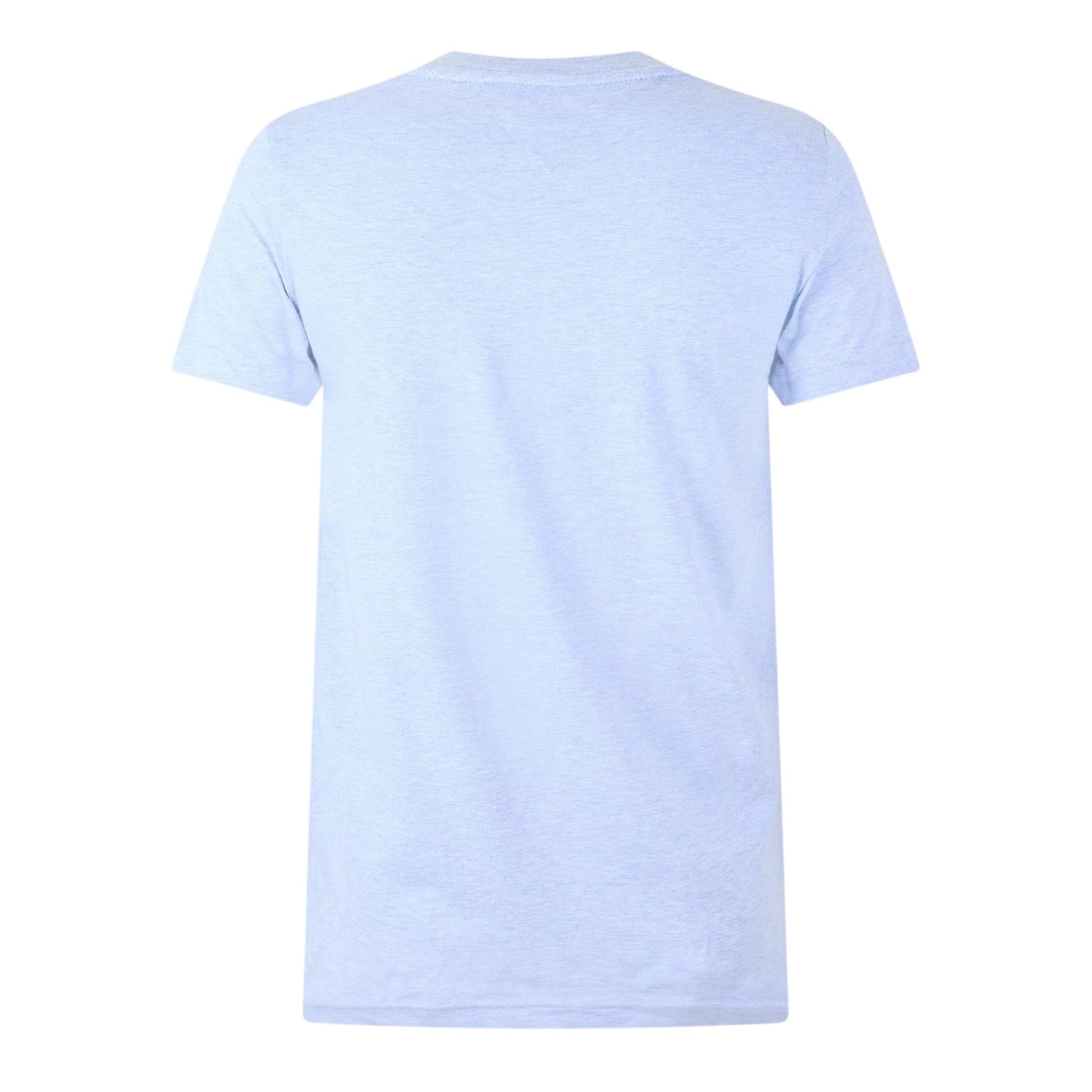 Heather Blue - Back - Tommy Hilfiger Womens-Ladies Chest Logo Crew Neck T-Shirt