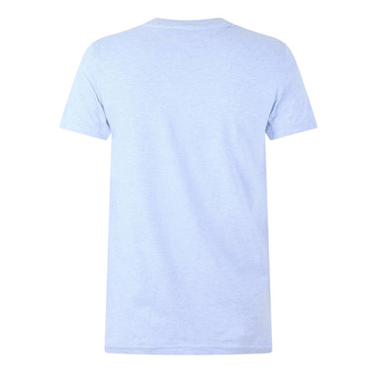 Heather Blue - Back - Tommy Hilfiger Womens-Ladies Chest Logo Crew Neck T-Shirt