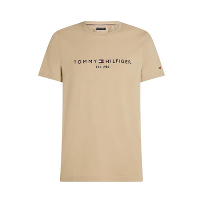 Sandalwood - Front - Tommy Hilfiger Womens-Ladies Chest Logo Crew Neck T-Shirt