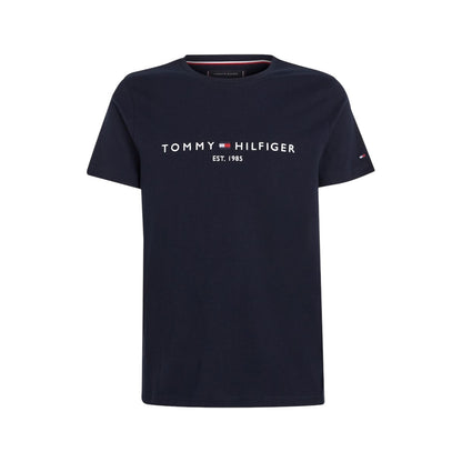 Sky Diver Blue - Front - Tommy Hilfiger Womens-Ladies Chest Logo Crew Neck T-Shirt