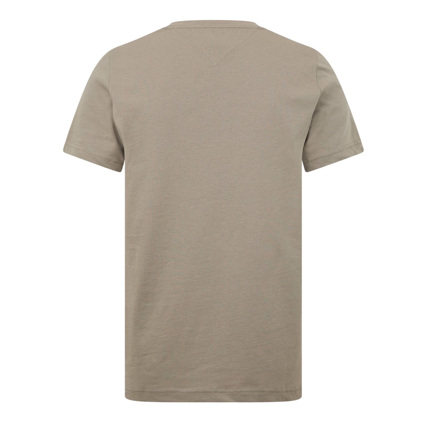Stone - Back - Tommy Hilfiger Womens-Ladies Chest Logo Crew Neck T-Shirt