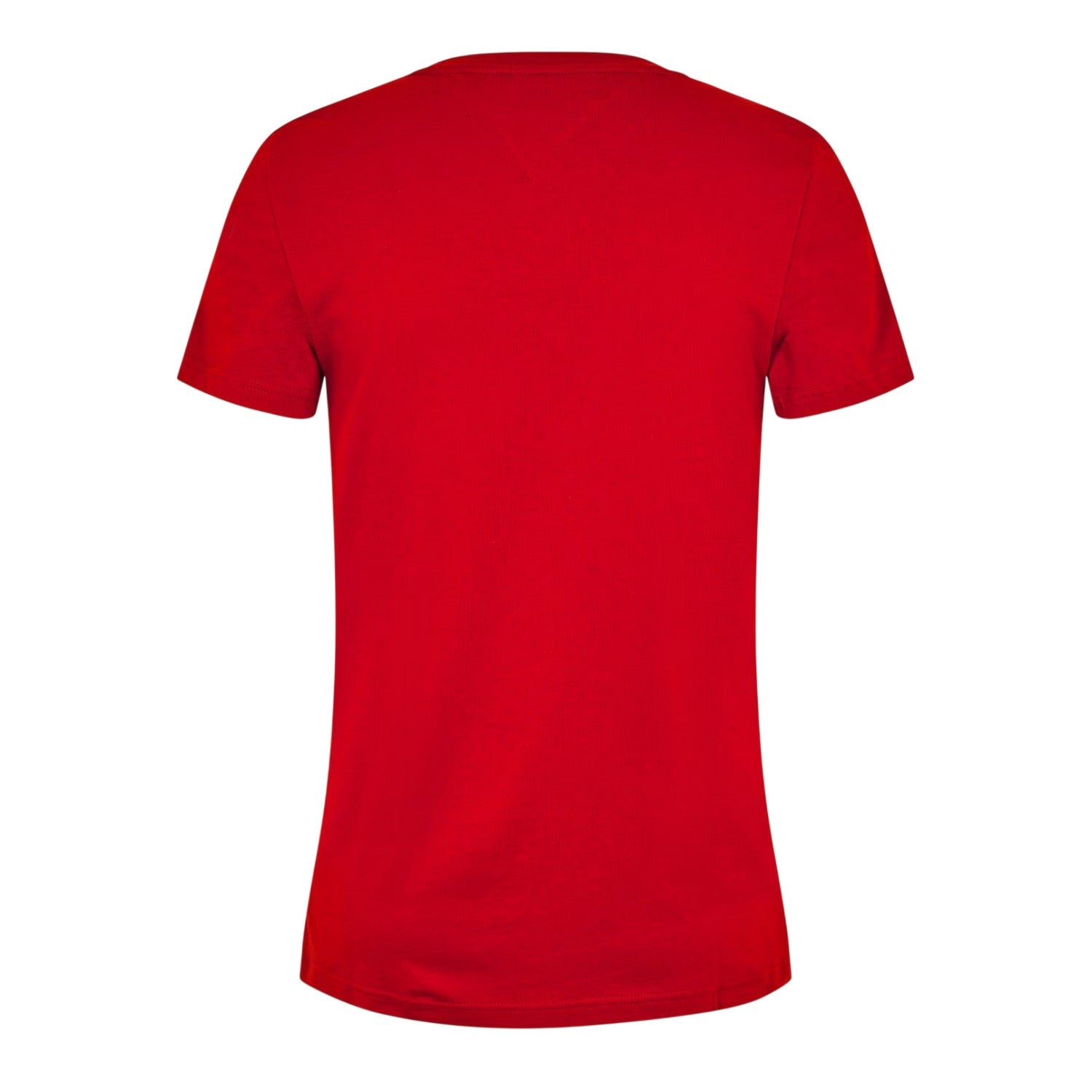 Fierce Red - Back - Tommy Hilfiger Womens-Ladies Chest Logo Crew Neck T-Shirt