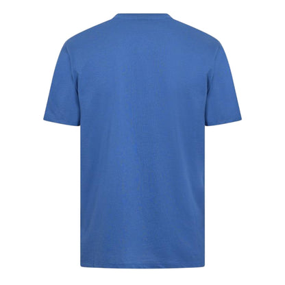 Medium Blue - Back - Hugo Mens Dulivio Contrast Logo T-Shirt