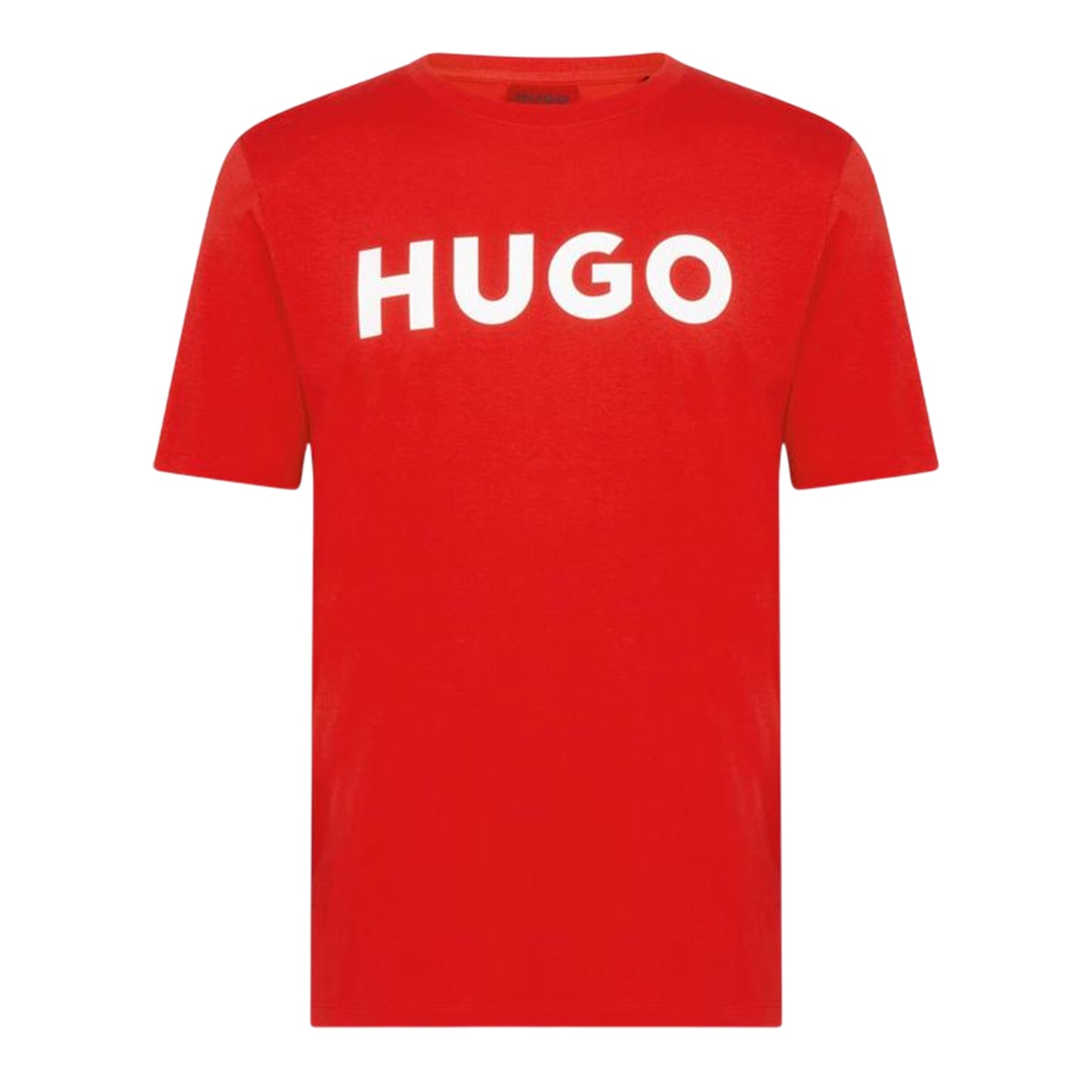 Red-White - Front - Hugo Mens Dulivio Contrast Logo T-Shirt