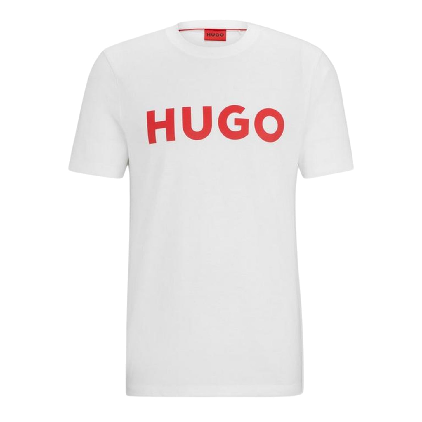 White - Front - Hugo Mens Dulivio Contrast Logo T-Shirt