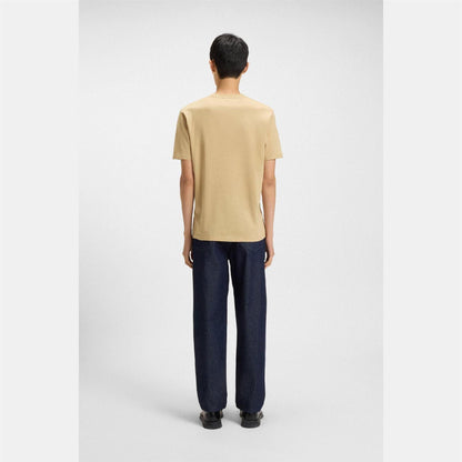 Medium Beige - Lifestyle - Hugo Mens Dulivio Contrast Logo T-Shirt